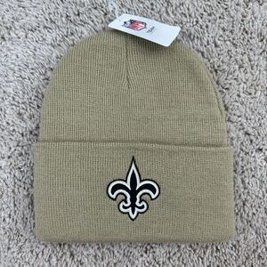 New Orleans Saints‎ Beanie NFL Team Apparel Gold Black Team Logo Cuffed Knit Hat